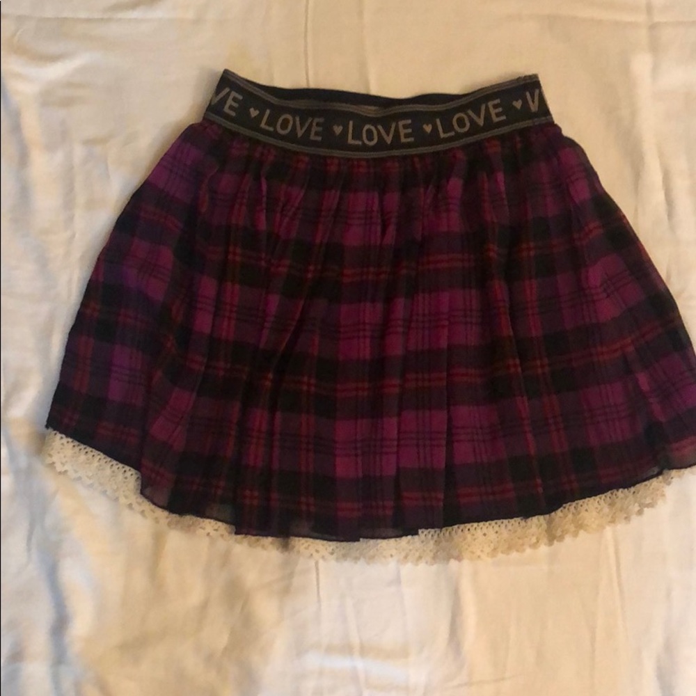 Jessica Simpson Plaid Love Skirt